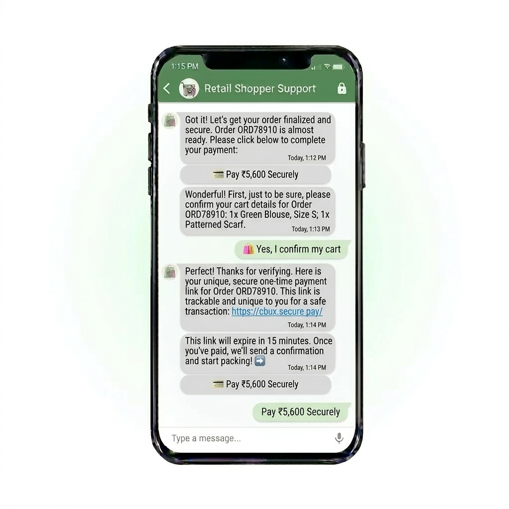 Abandoned cart payment prompt