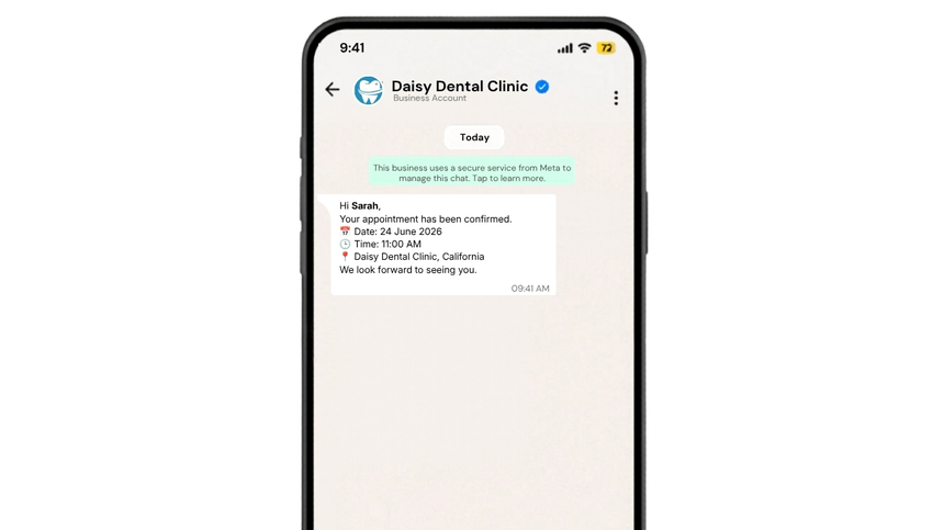 Appointment Confirmation with Quick Reply (2)