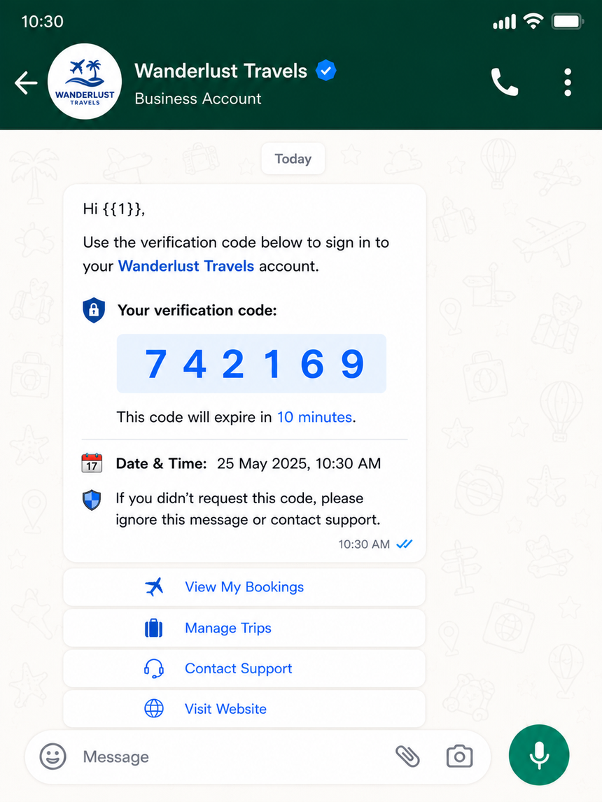 Authentication- Travel