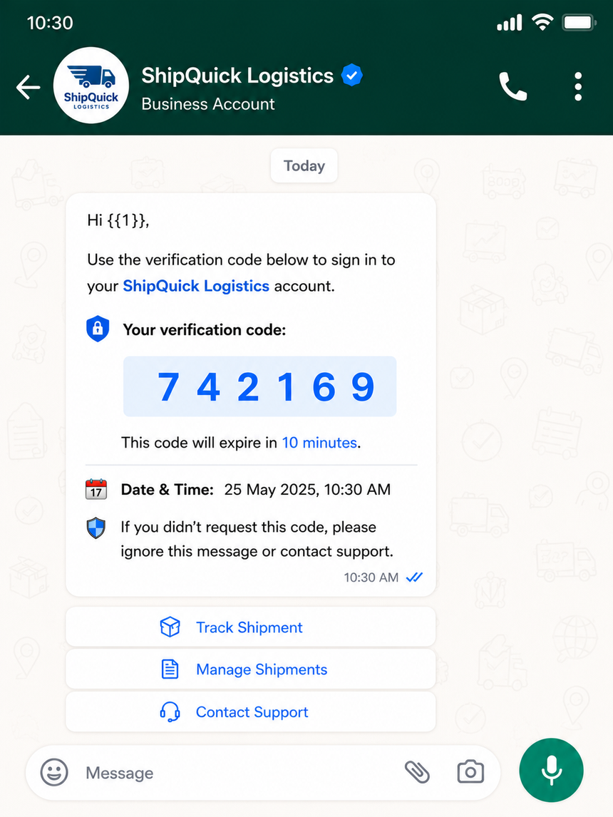 Authentication-logistic