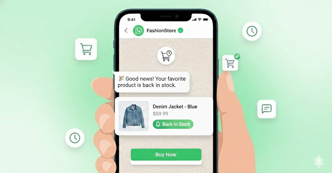 Back in stock alert-whatsapp