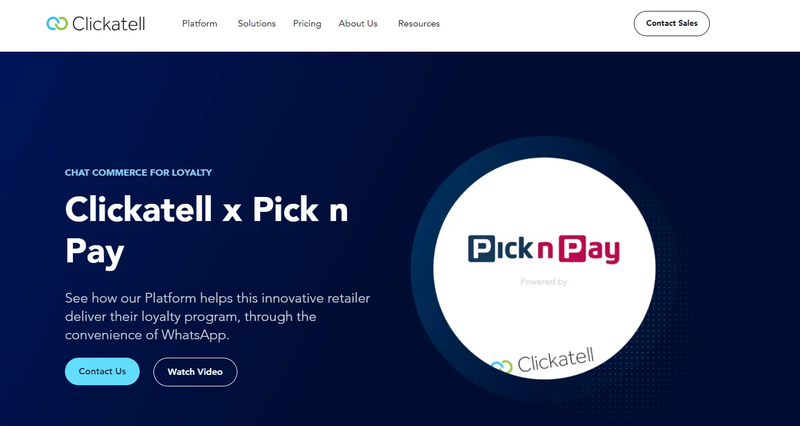 Clickatell homepage