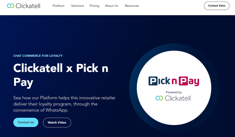 Clickatell homepage