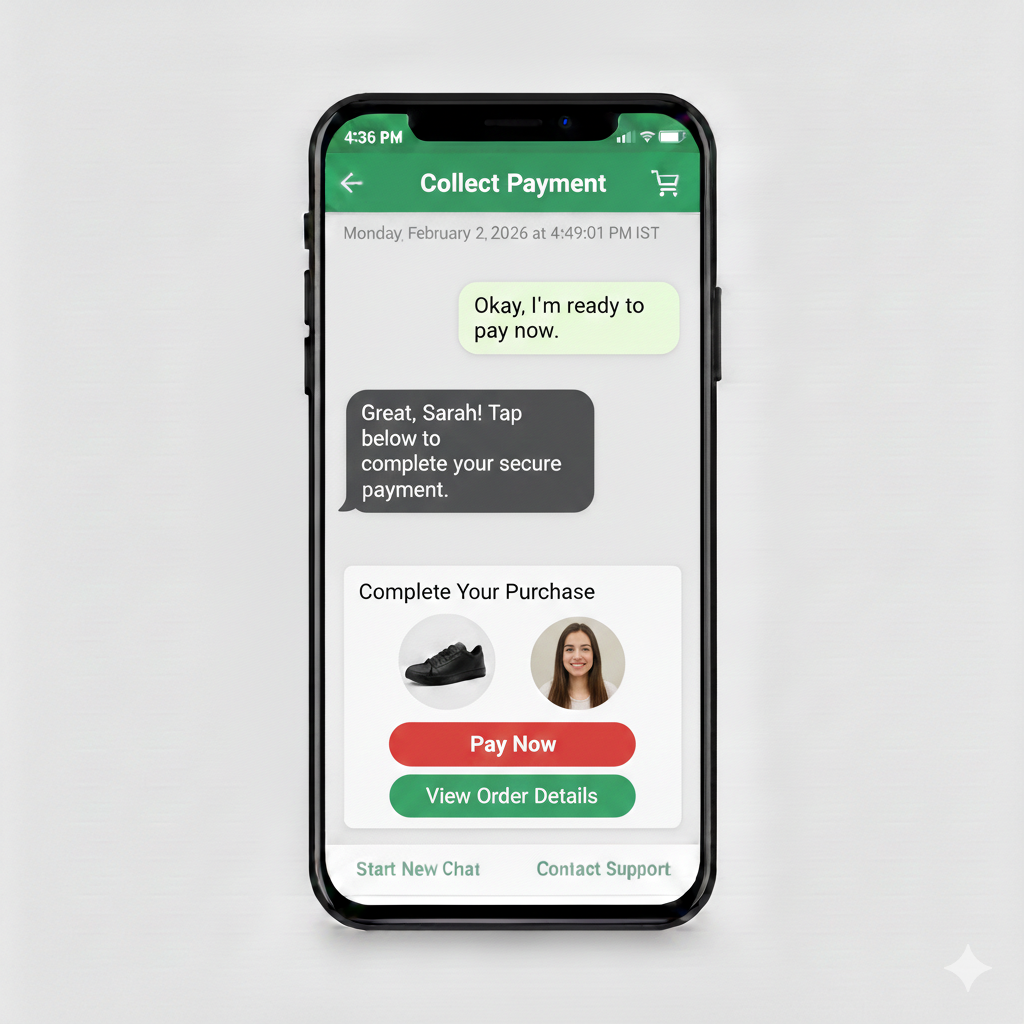 Collect retail payments instantly inside customer conversations