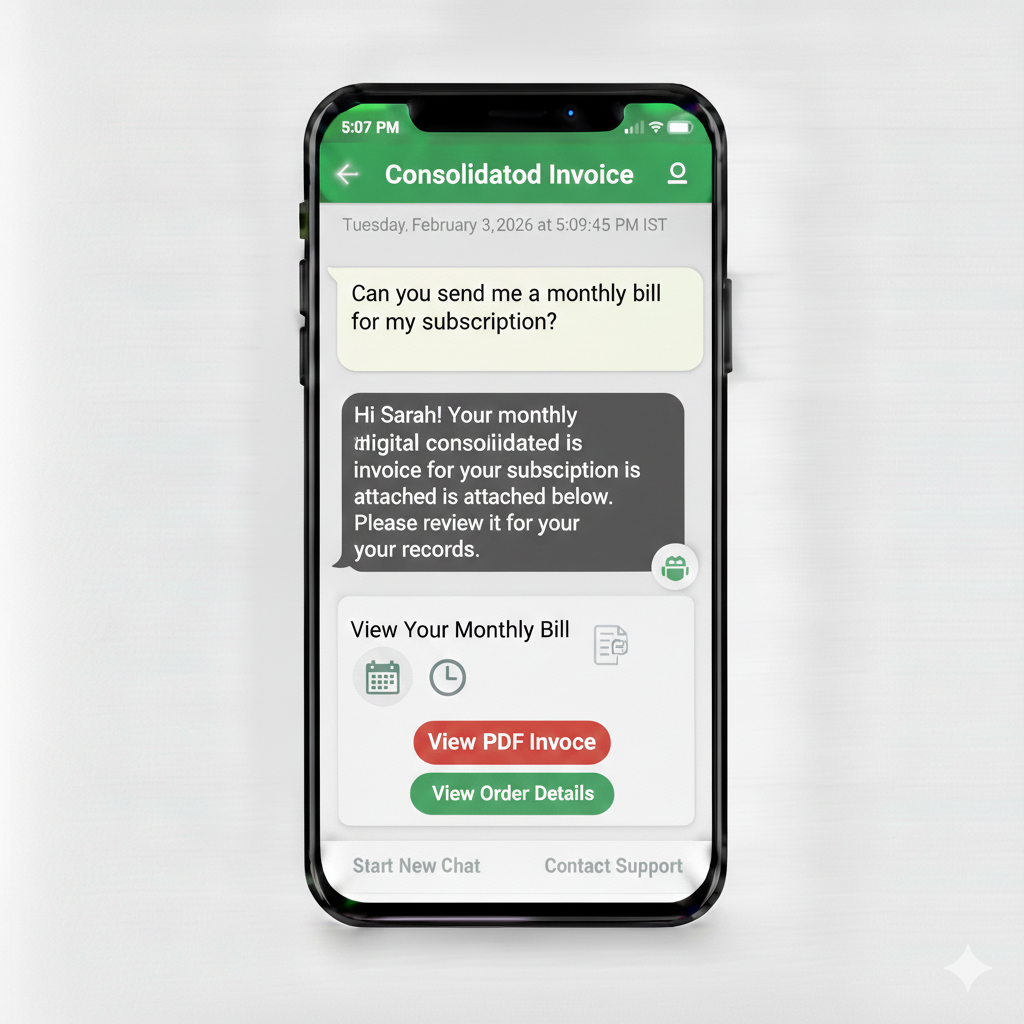 Consolidated Invoice for Subscription Purchases