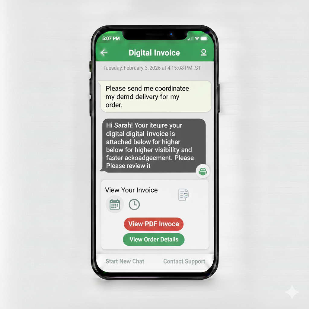 Digital Invoice Delivery for Online Orders