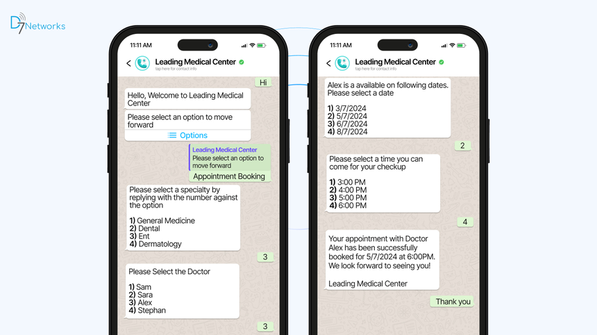 whatsapp appointment booking