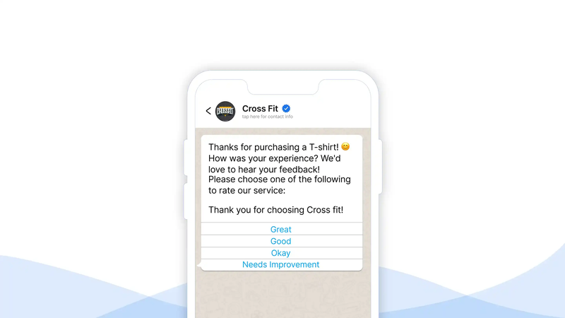 Whatsapp customer feedback