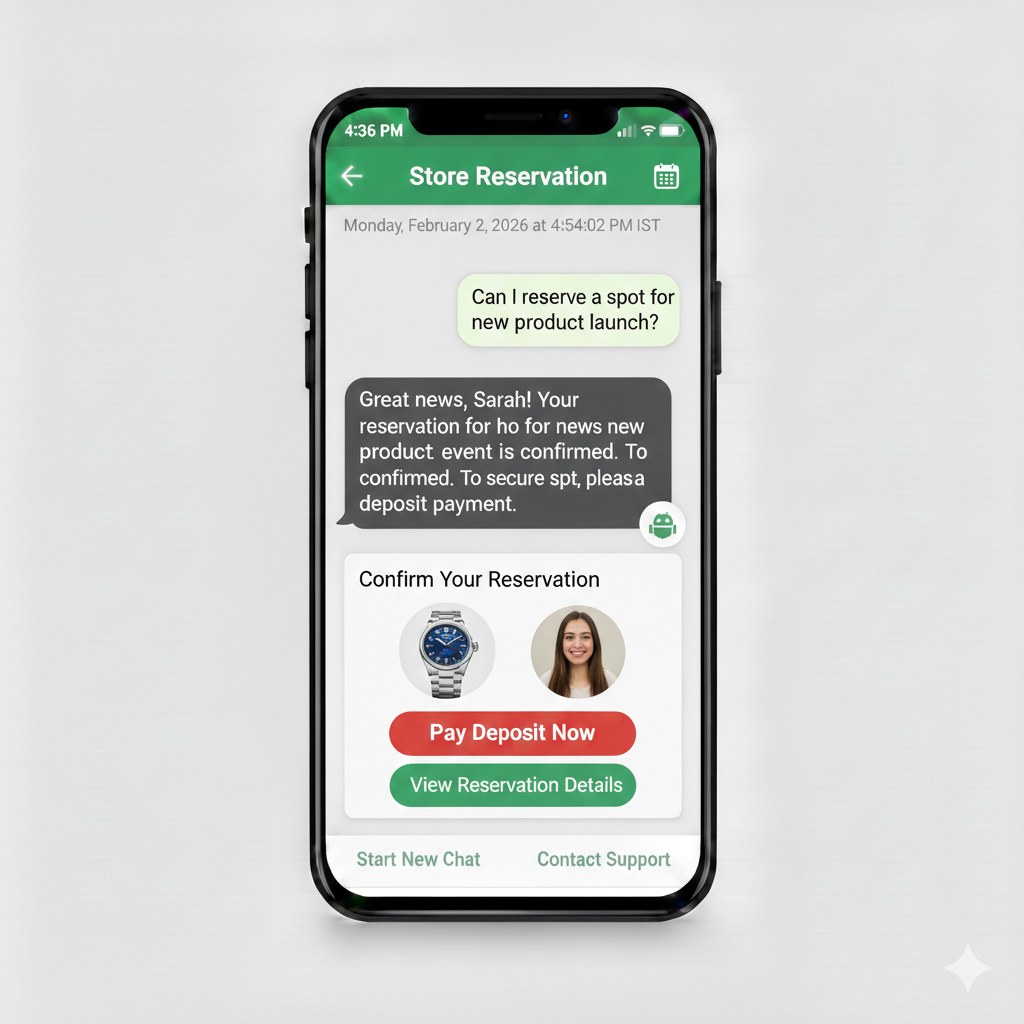 Instant Payment for In-Store Reservations