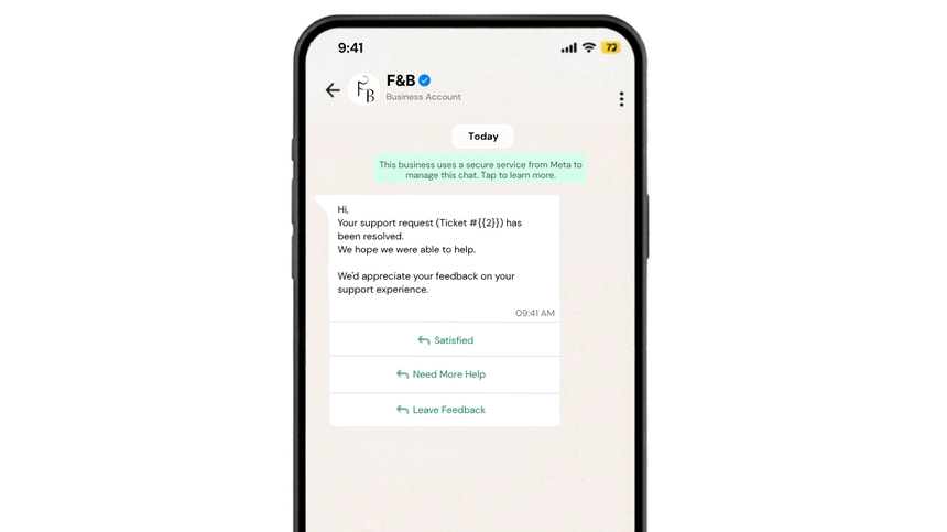 Issue Resolved Feedback Request
