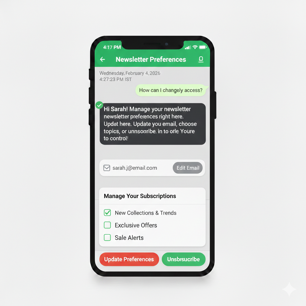 Loyalty program newsletter enrollment
