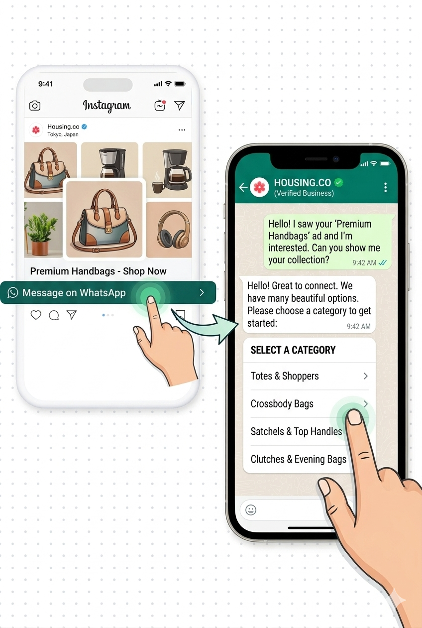 New arrivals ad to category selection