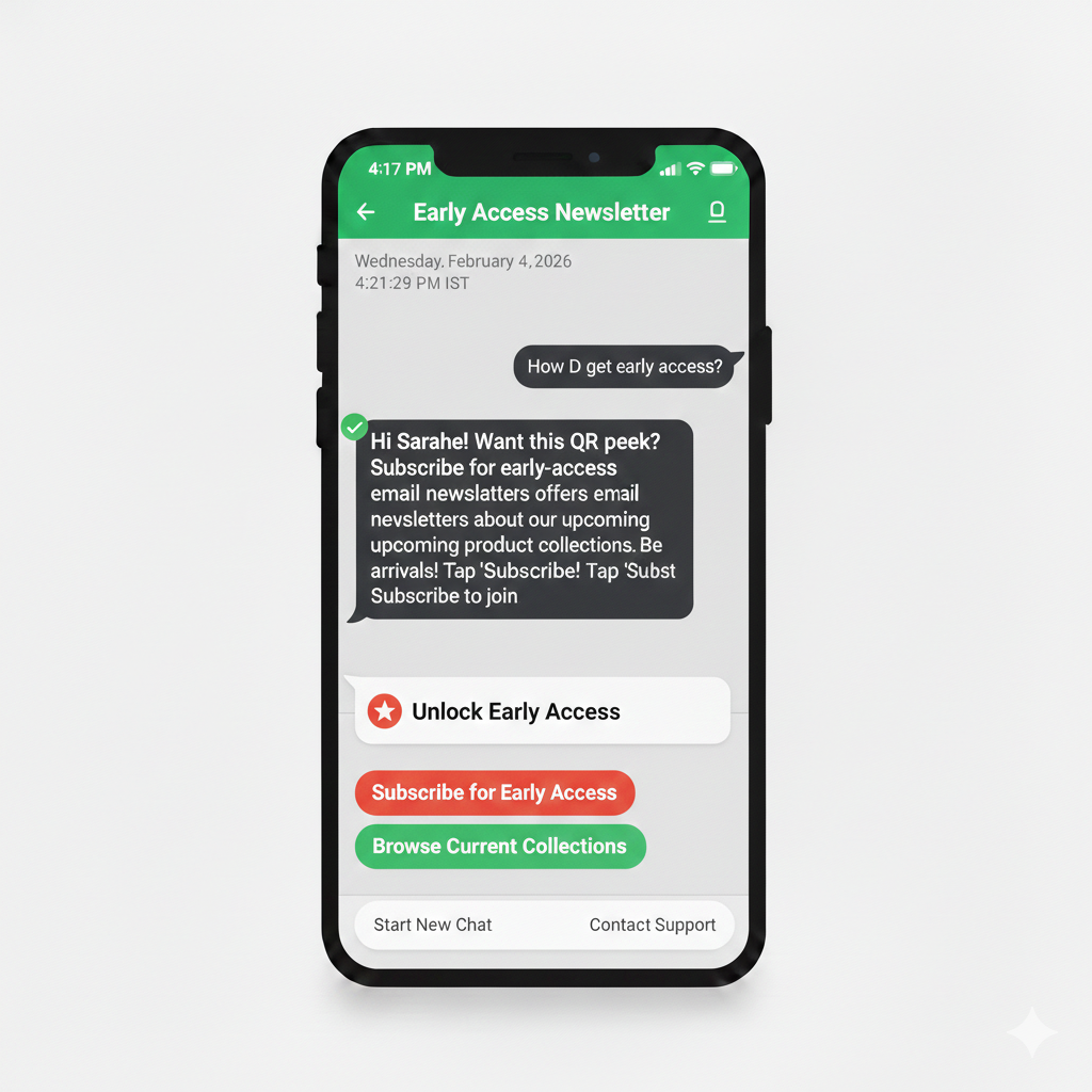 New collection launch sign-ups