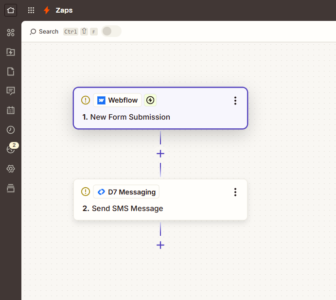 webflow + zapier