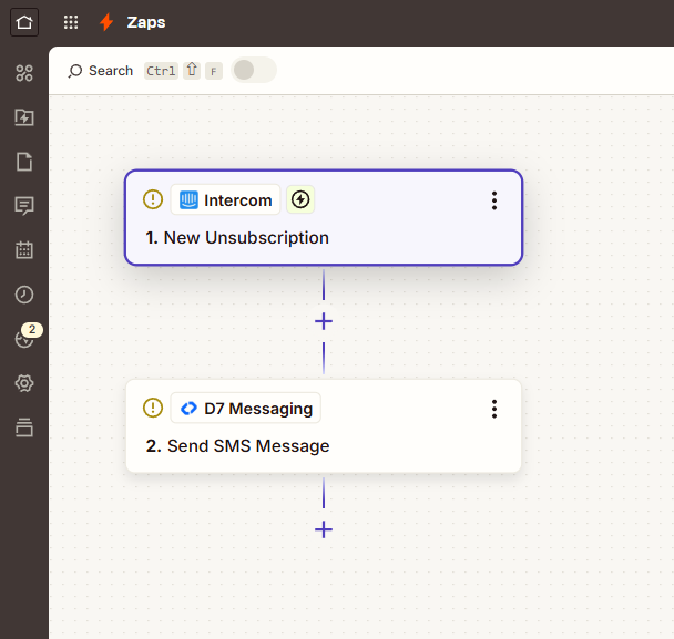 intercom + zapier