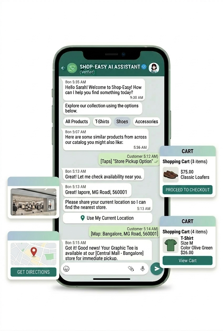 Stock and Store Availability-whatsapp chatbot