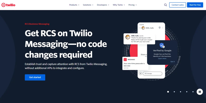 Twilio homepage