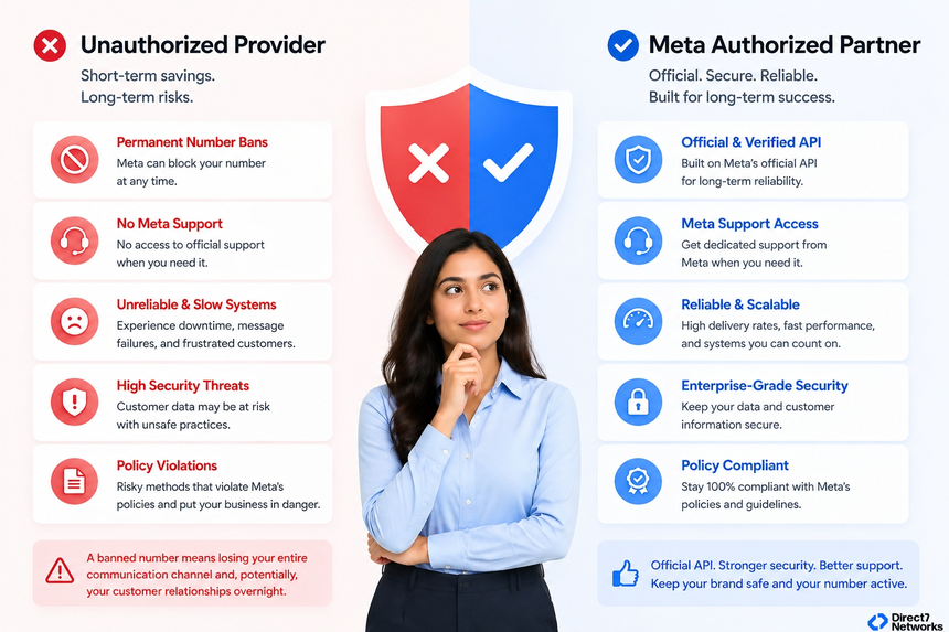 Unauthorized provider vs Meta Authorized Partner
