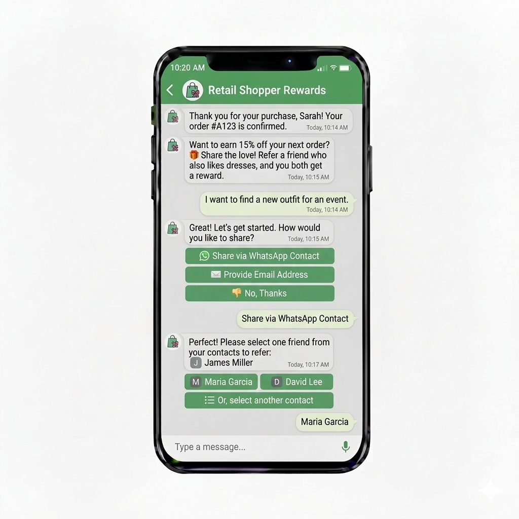 WhatsApp Chatbot- Refer and Earn