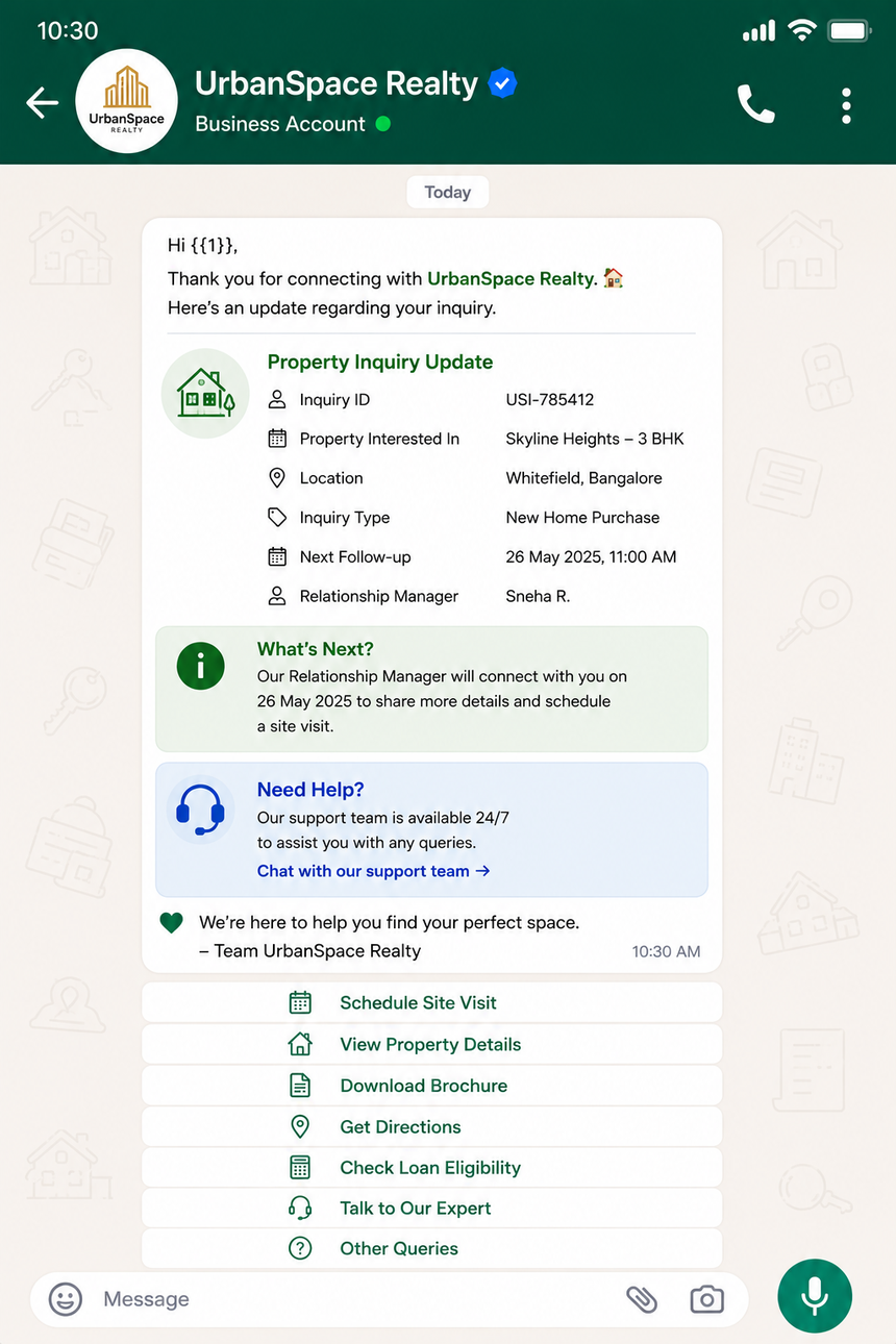 customer support-real estate