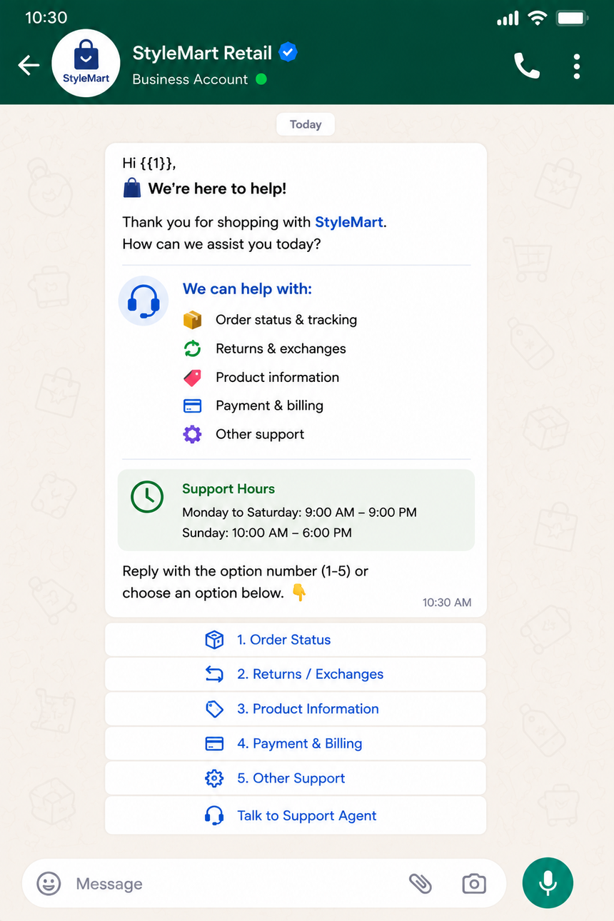 customer support-retail