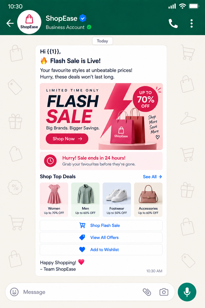 flash sale template for retail