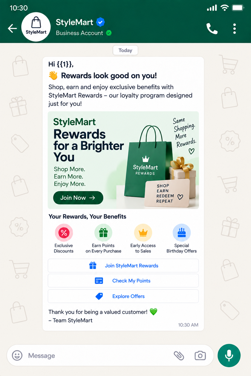 loyalty program template for retail