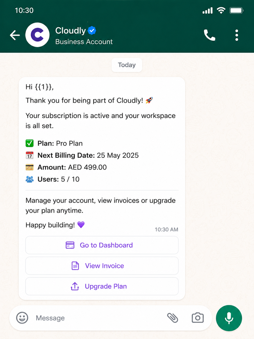 payment template- saas
