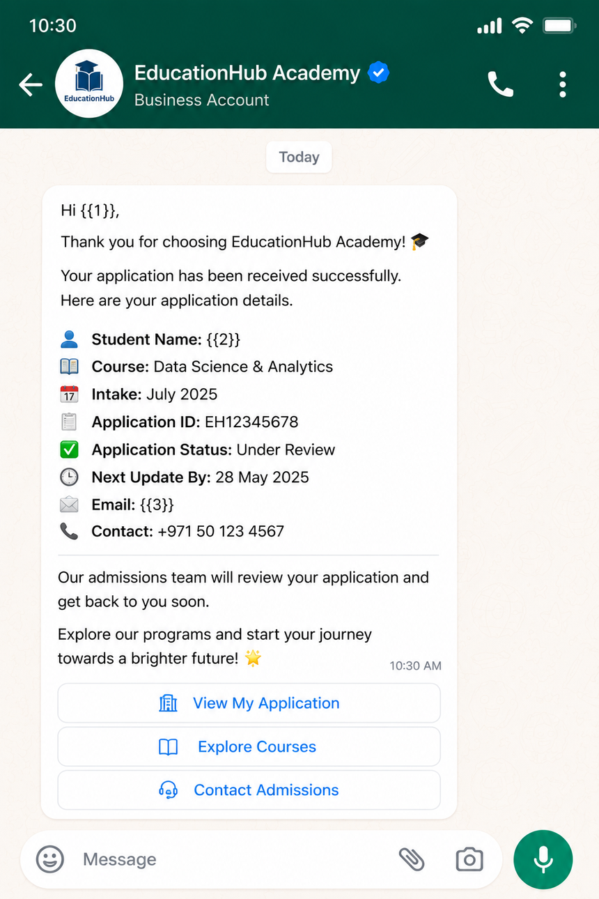 payment template for education