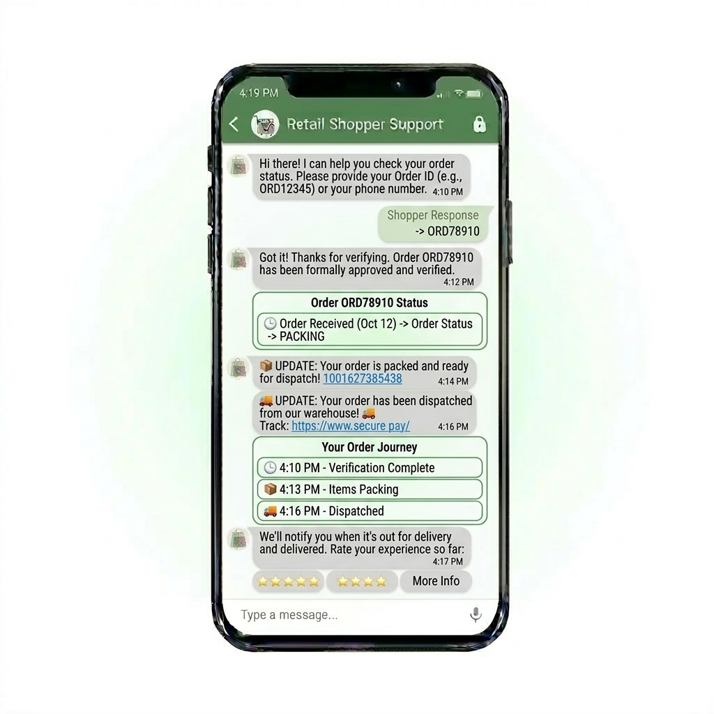 whatsapp-real time order tracking
