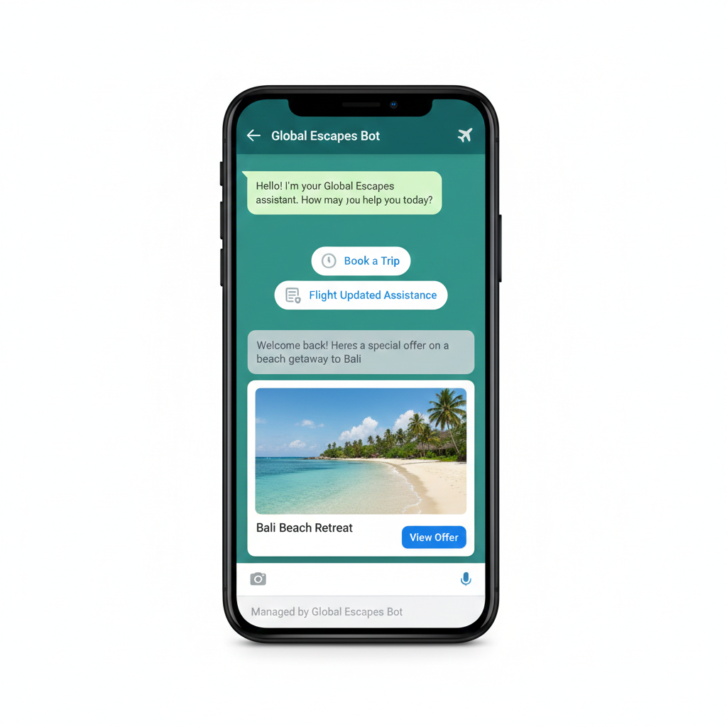 whatsapp chatbot-travel